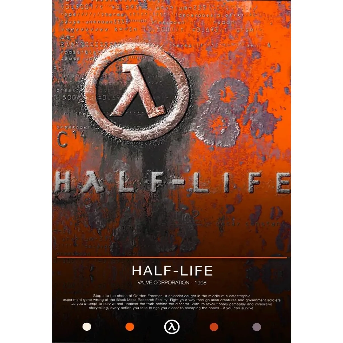 Half Life 2 - plakat z kultowej gry Wzór 1