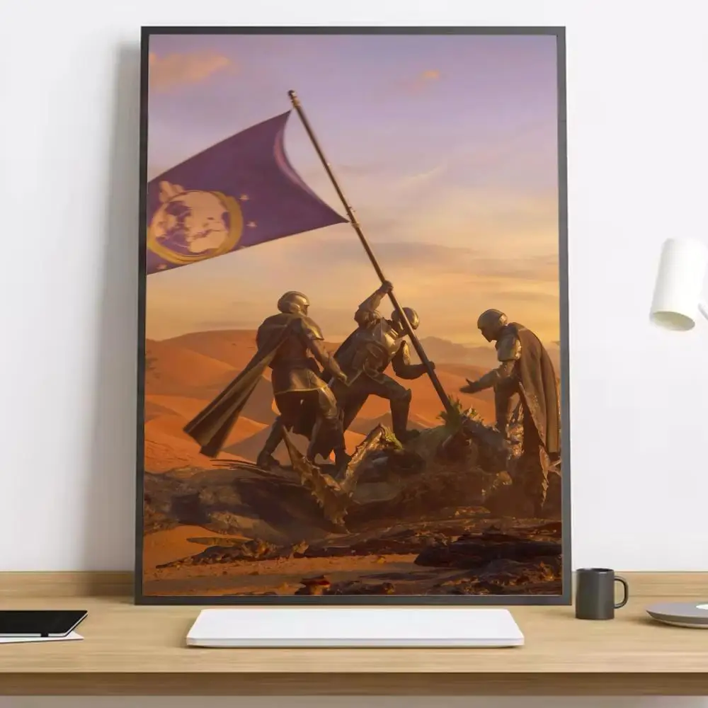 Plakat Helldivers II – grafika gamingowa Czarny12