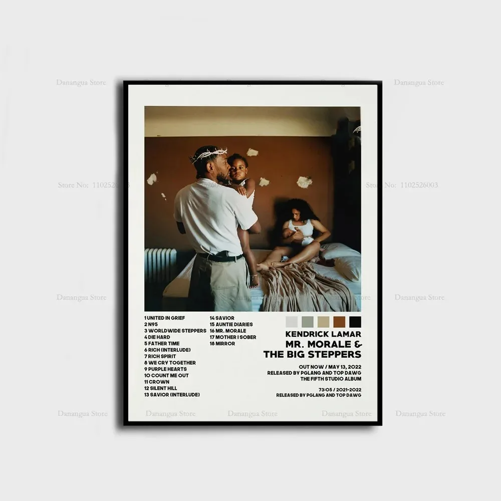Plakat hip hop album muzyczny Brązowy