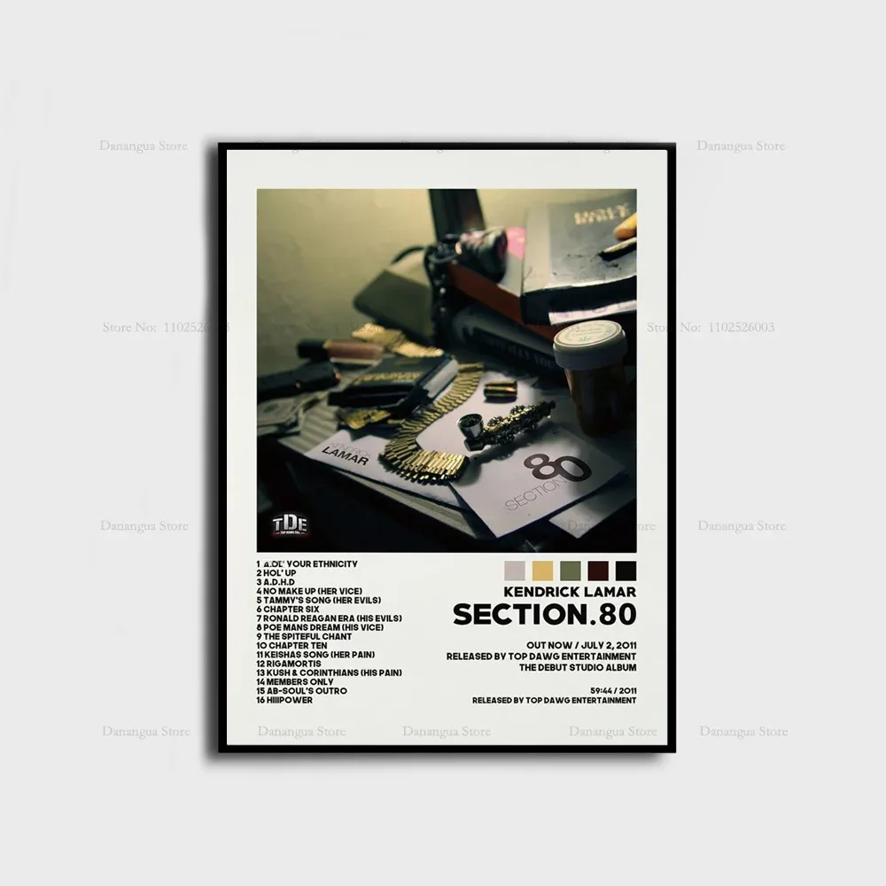 Plakat hip hop album muzyczny Niebieski