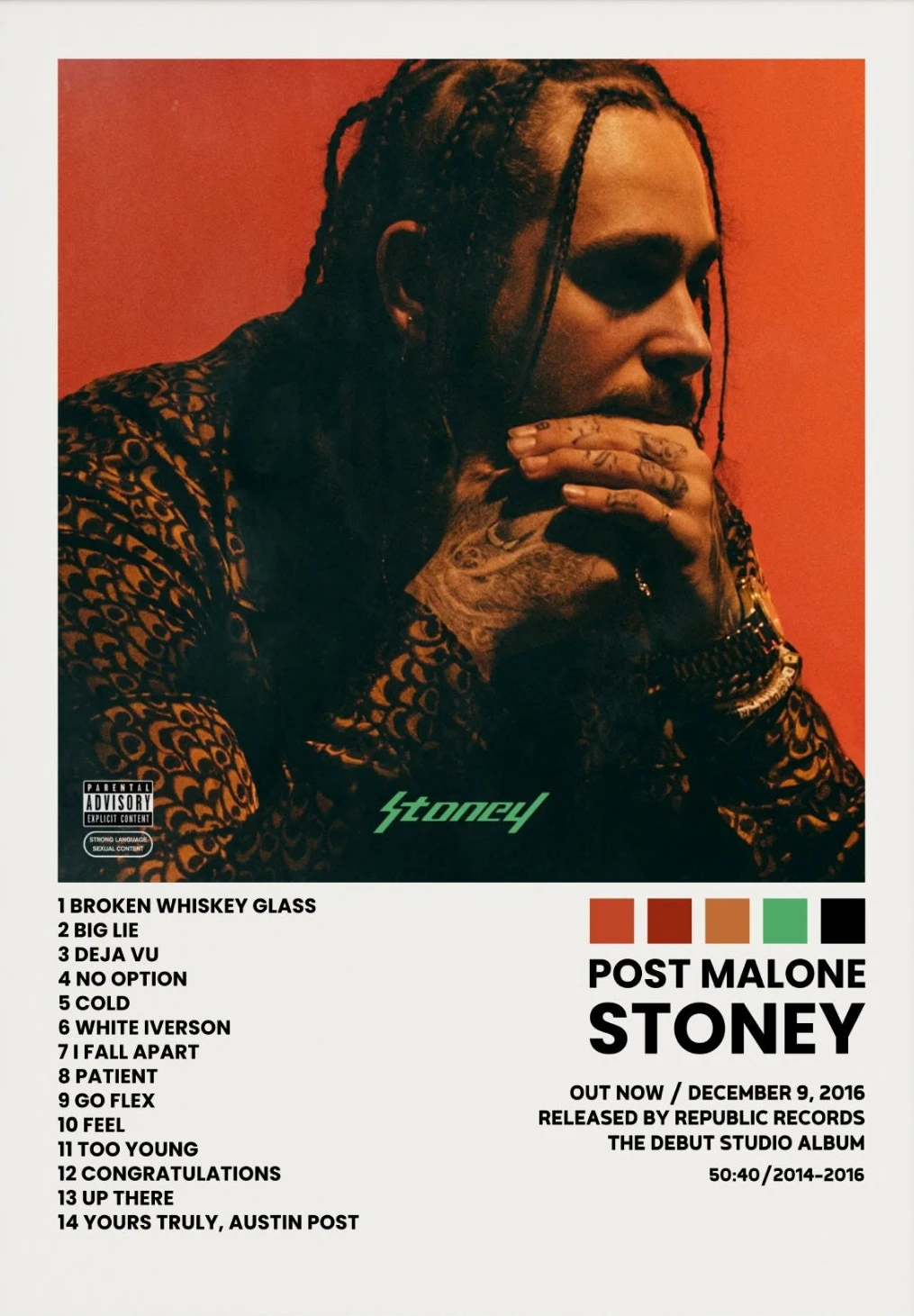 Plakat Hip-Hop Okładki Albumów By 4