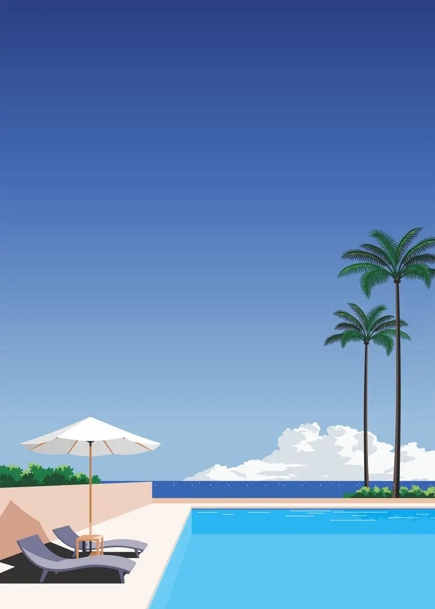 Plakat Hiroshi Nagai - retro japoński zachód słońca Wzór 1