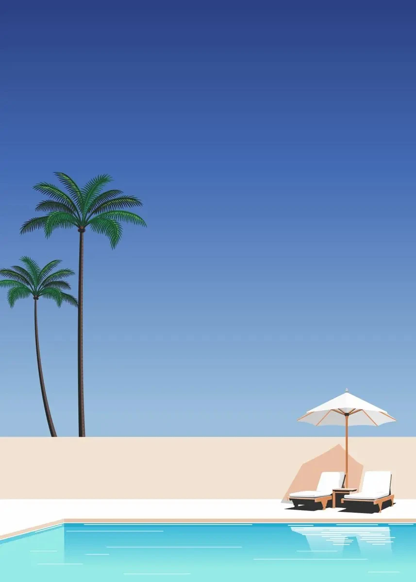 Plakat Hiroshi Nagai retro miasto o zachodzie Fioletowy/фиолетовый