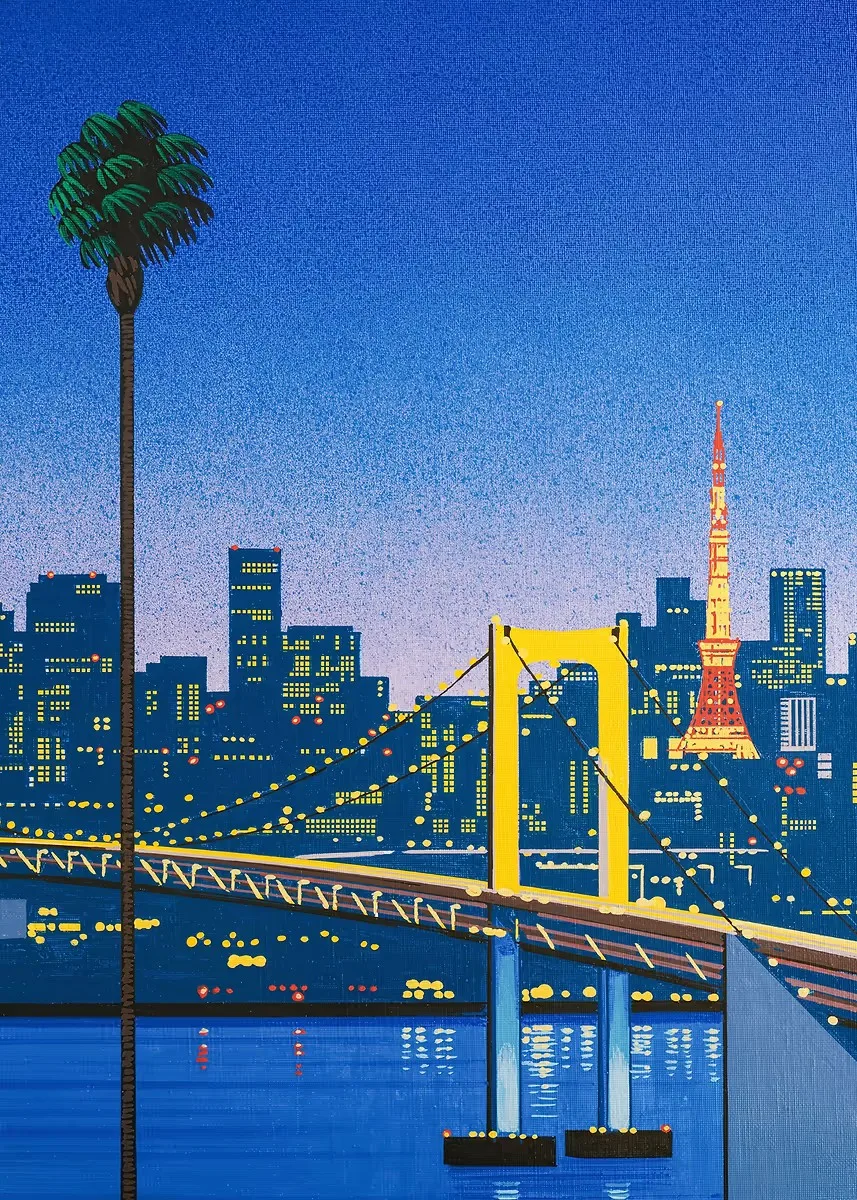Hiroshi Nagai – plakat vaporwave Jasny