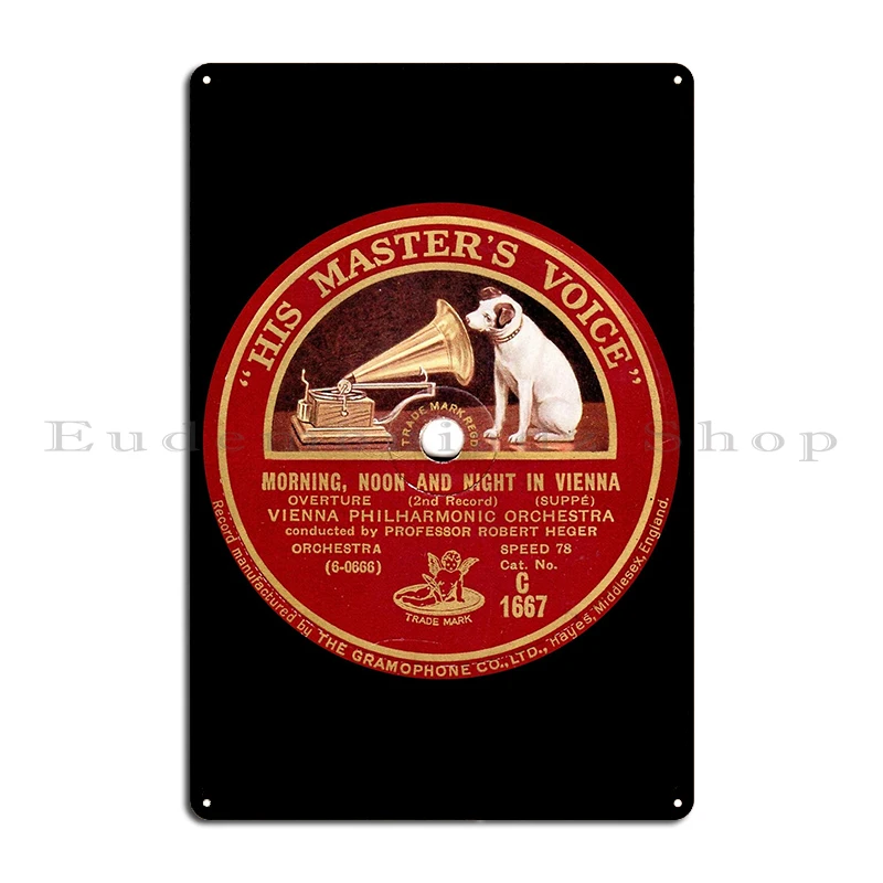 His Masters Voice - retro plakat reklamowy Magenta