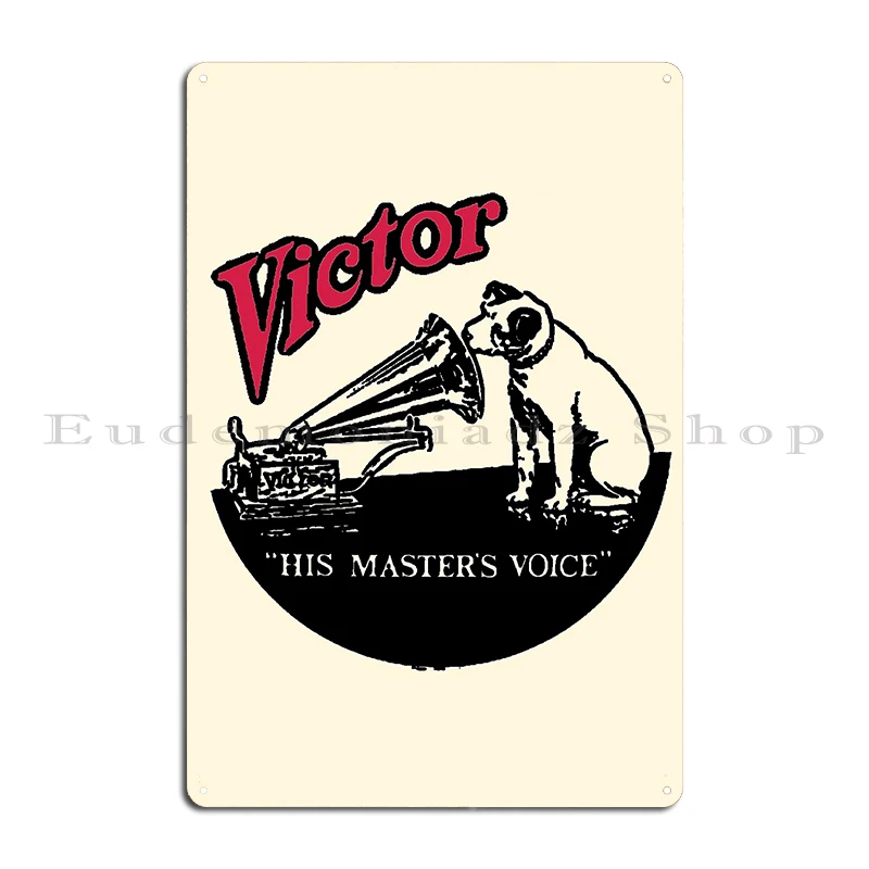 His Masters Voice - retro plakat reklamowy Woda zielona