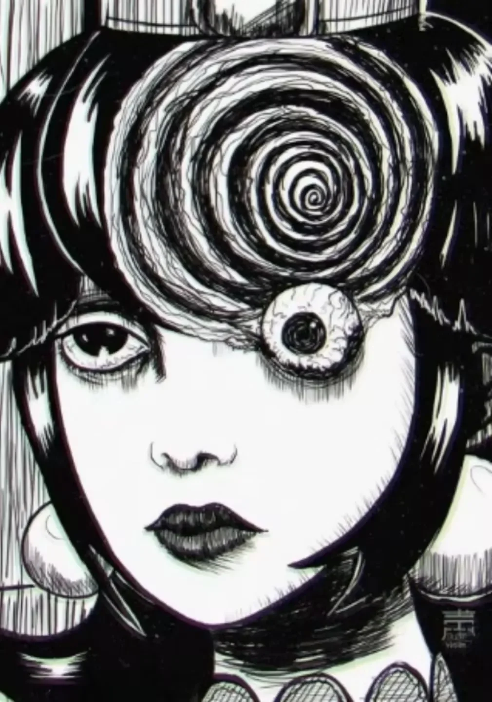 Plakat horror anime Junji Ito Wzór 8