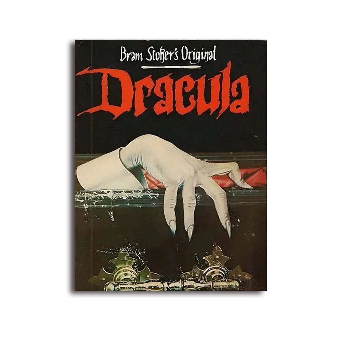 Plakat horror dłoń wampira gotycki Wzór 1