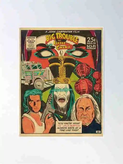 Plakaty z klasycznych horrorów - komiksowa kolekcja retro Wzór 2