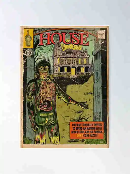 Plakaty z klasycznych horrorów - komiksowa kolekcja retro Wzór 3