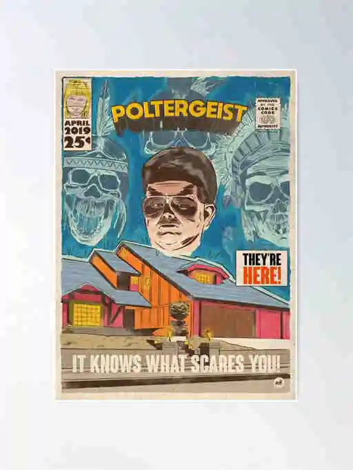 Plakaty z klasycznych horrorów - komiksowa kolekcja retro Wzór 6