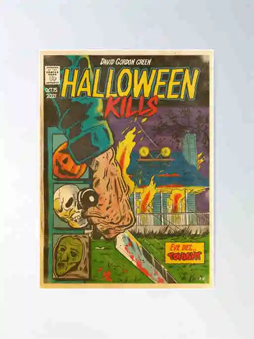 Plakaty z klasycznych horrorów - komiksowa kolekcja retro Wzór 8