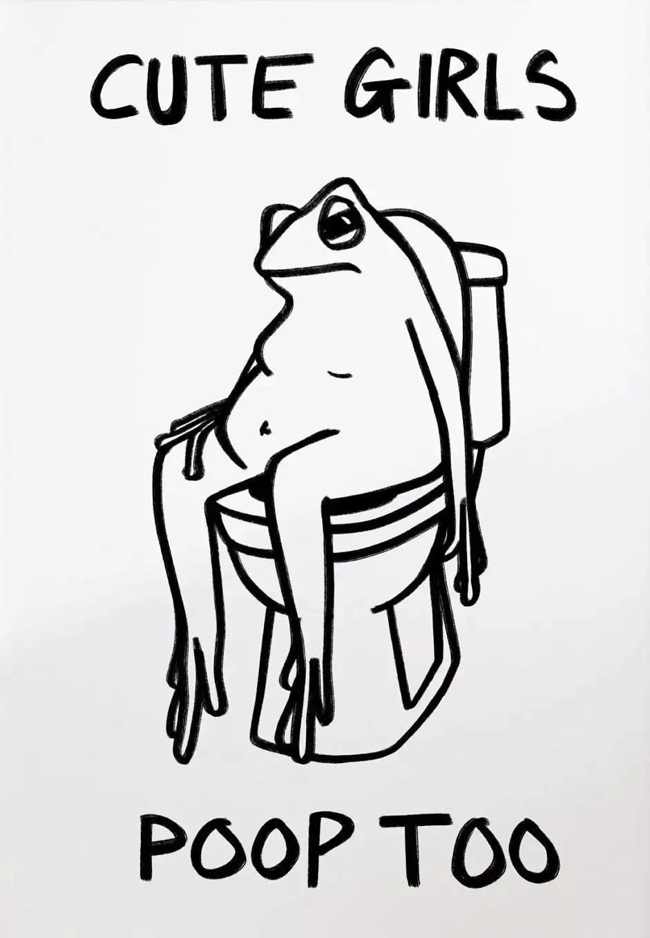 Plakat humorystyczny do łazienki Ładna pupa Wzór 4