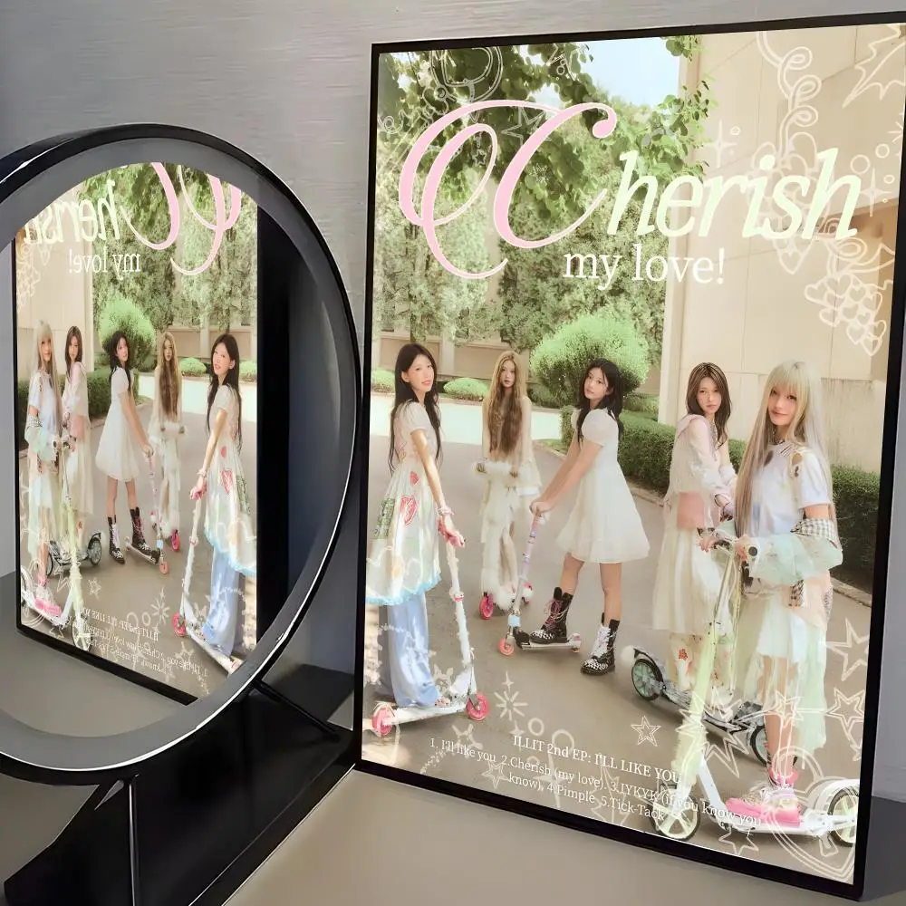 Plakat zespołu ILLIT dla fanów K-pop Czarny3