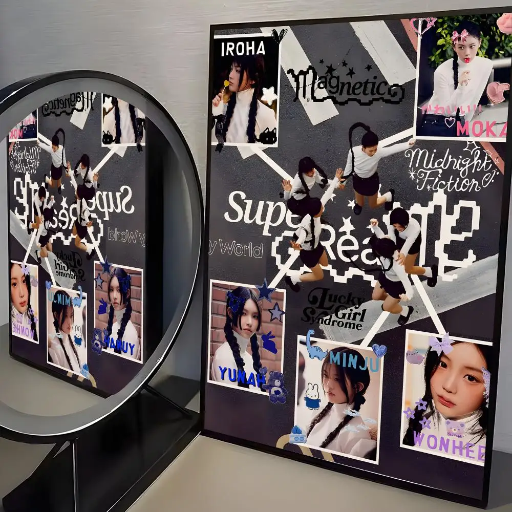 Plakat zespołu ILLIT dla fanów K-pop Czarny8