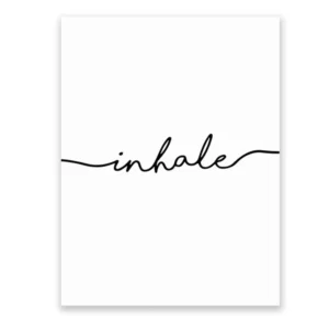 Plakat Inhale Exhale - minimalistyczny napis do jogi Wzór 1