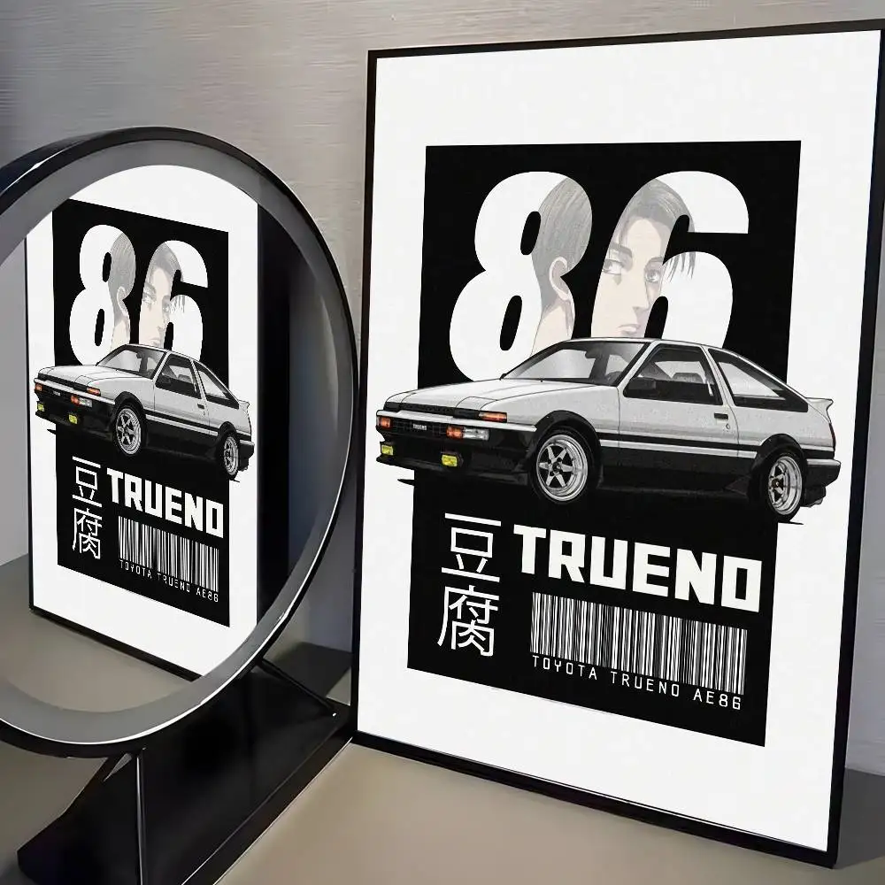 Plakat Initial D - kultowa Toyota AE86 JDM Wzór 2