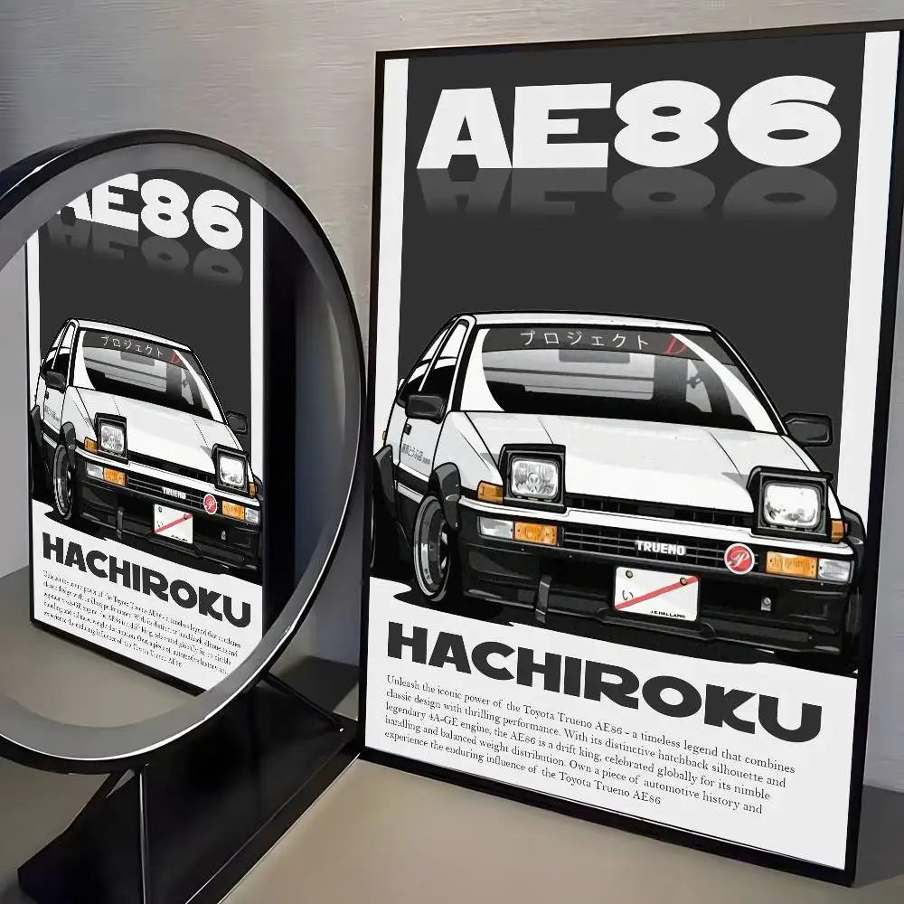 Plakat Initial D - kultowa Toyota AE86 JDM Wzór 3
