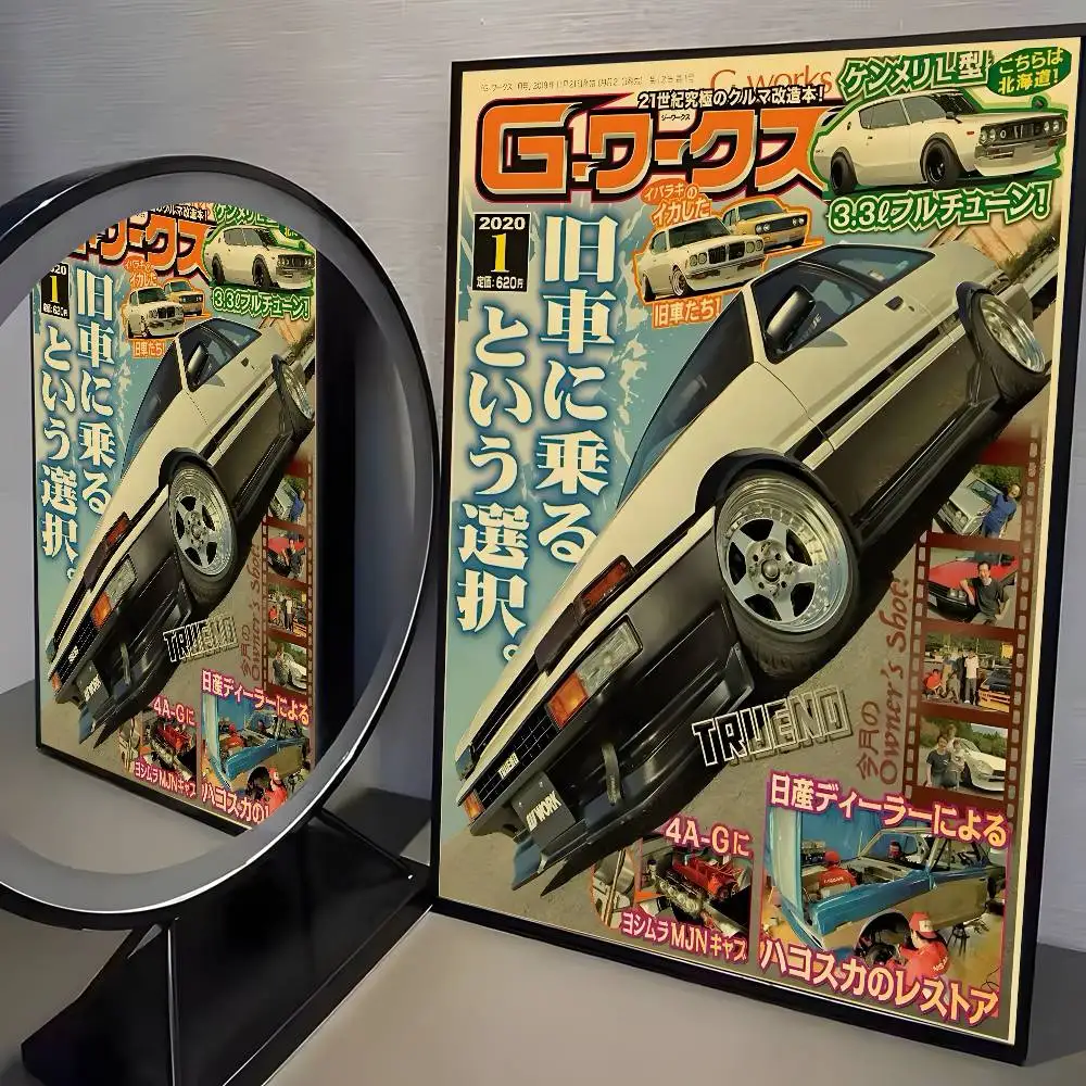 Plakat Initial D - kultowa Toyota AE86 JDM Wzór 6