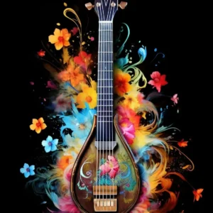 Klasyczne instrumenty muzyczne – plakat na płótnie Wzór 1