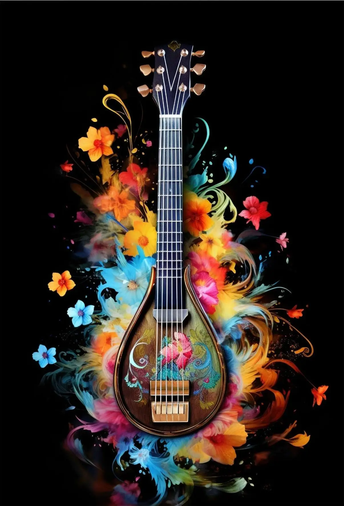 Klasyczne instrumenty muzyczne – plakat na płótnie Wzór 1
