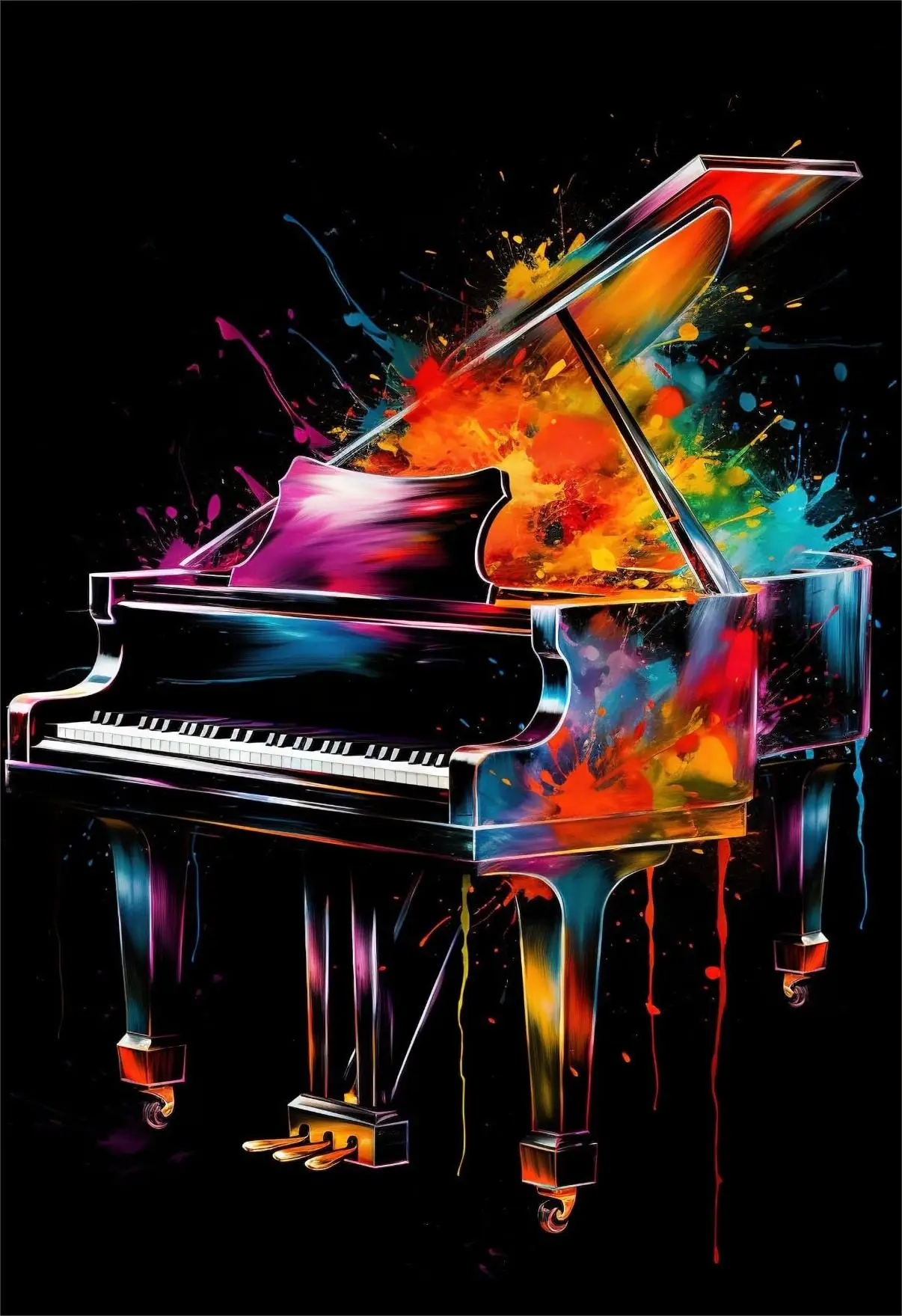 Klasyczne instrumenty muzyczne – plakat na płótnie Wzór 10