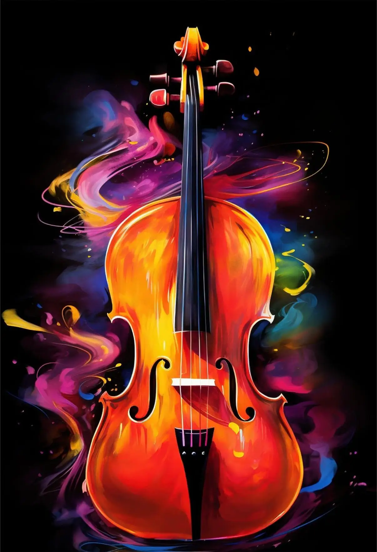 Klasyczne instrumenty muzyczne – plakat na płótnie Wzór 3