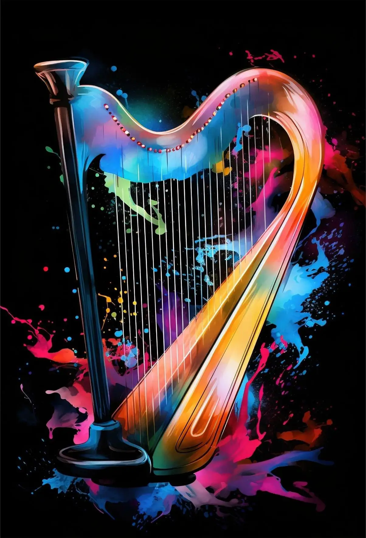 Klasyczne instrumenty muzyczne – plakat na płótnie Wzór 4