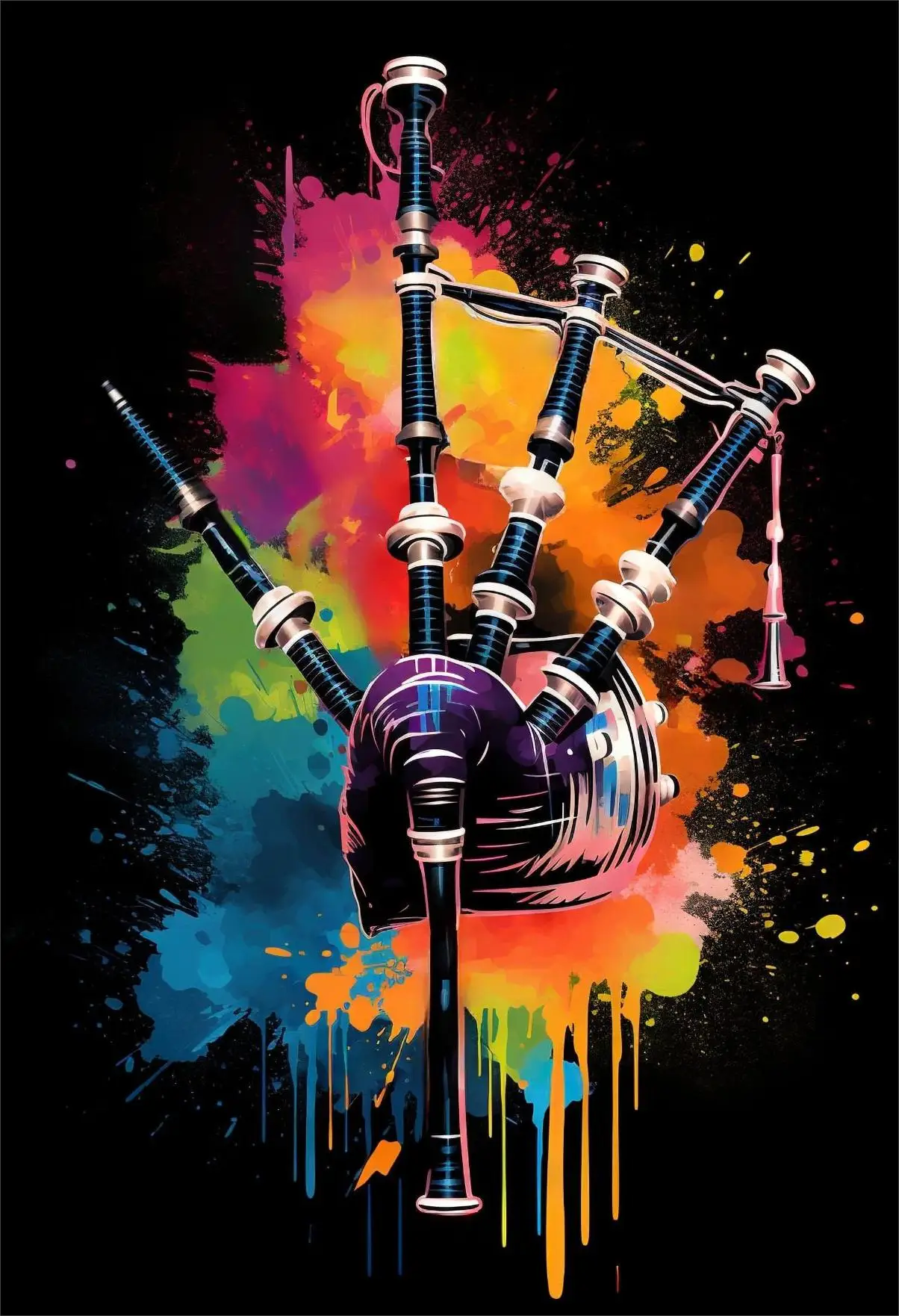 Klasyczne instrumenty muzyczne – plakat na płótnie Wzór 9