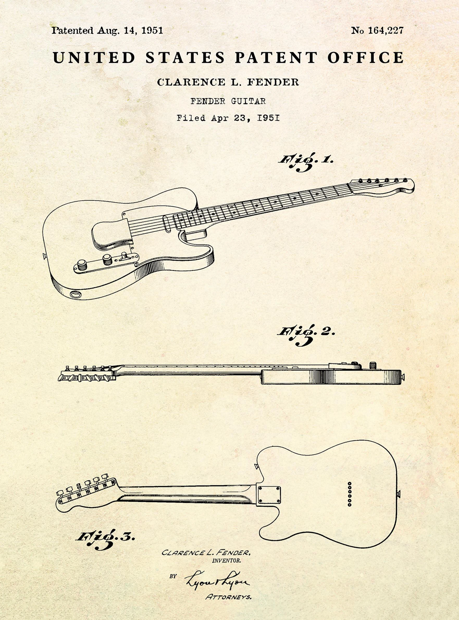 Klasyczne instrumenty muzyczne – plakat retro Wzór 12