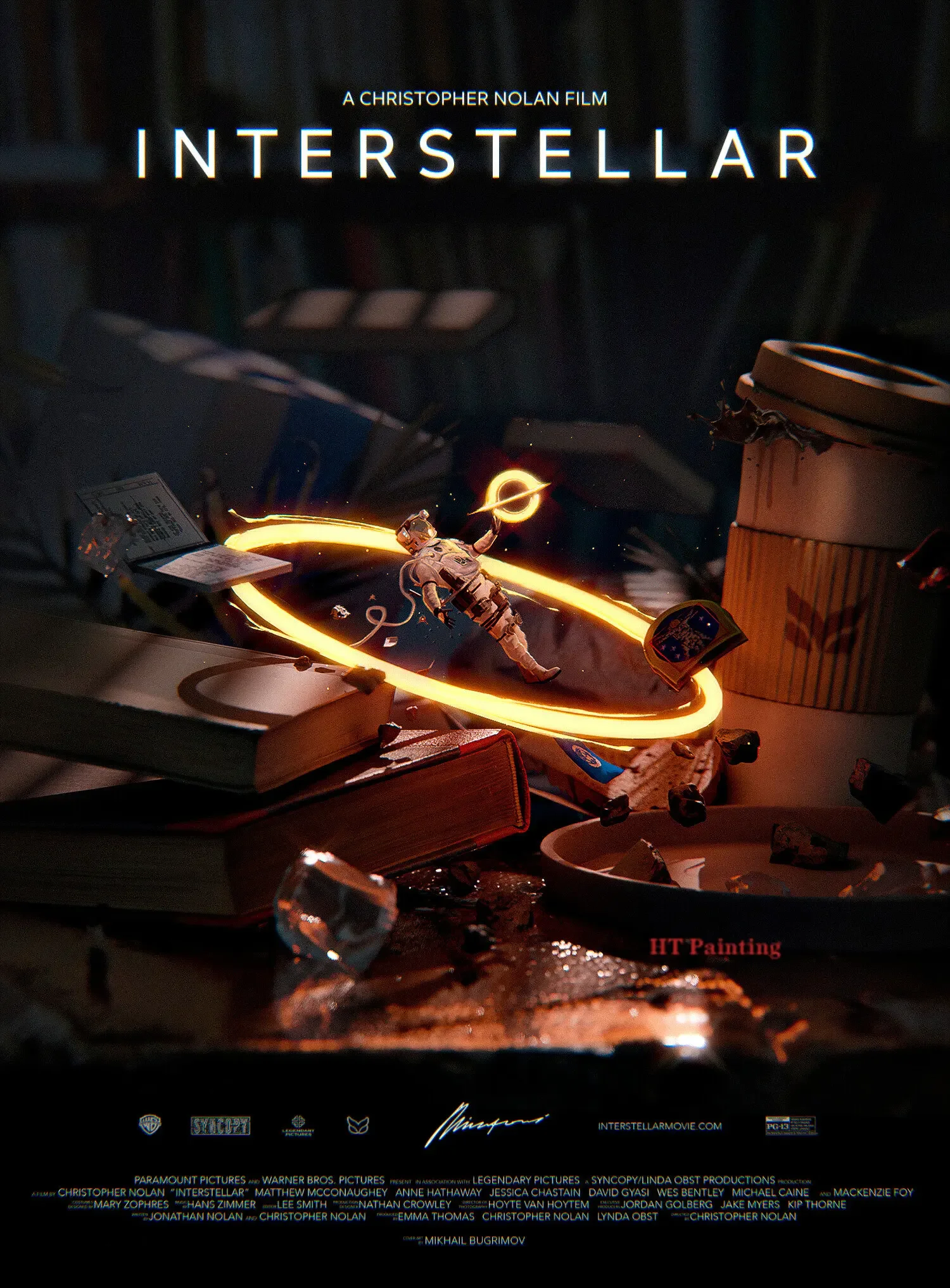 Plakat Interstellar - kosmos i planety Wzór 6