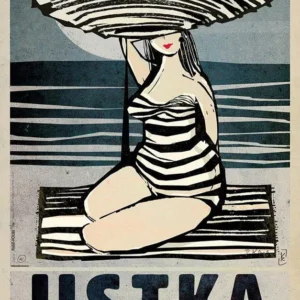 Plakat jamnik i pudel polski design Biały