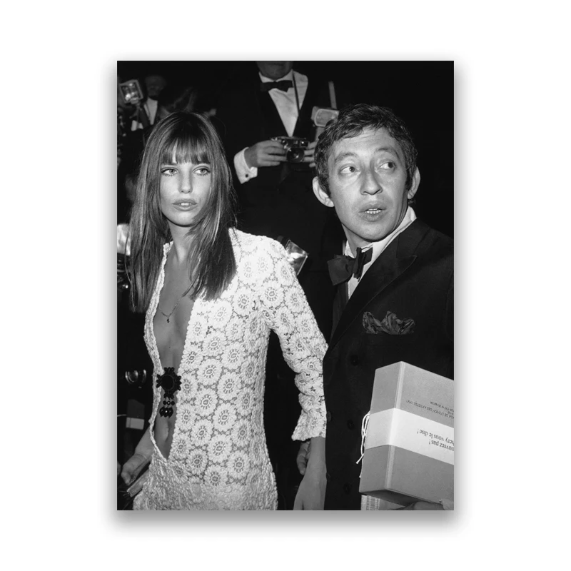 Plakat Jane Birkin - fotografia czarno-biała Wzór 1