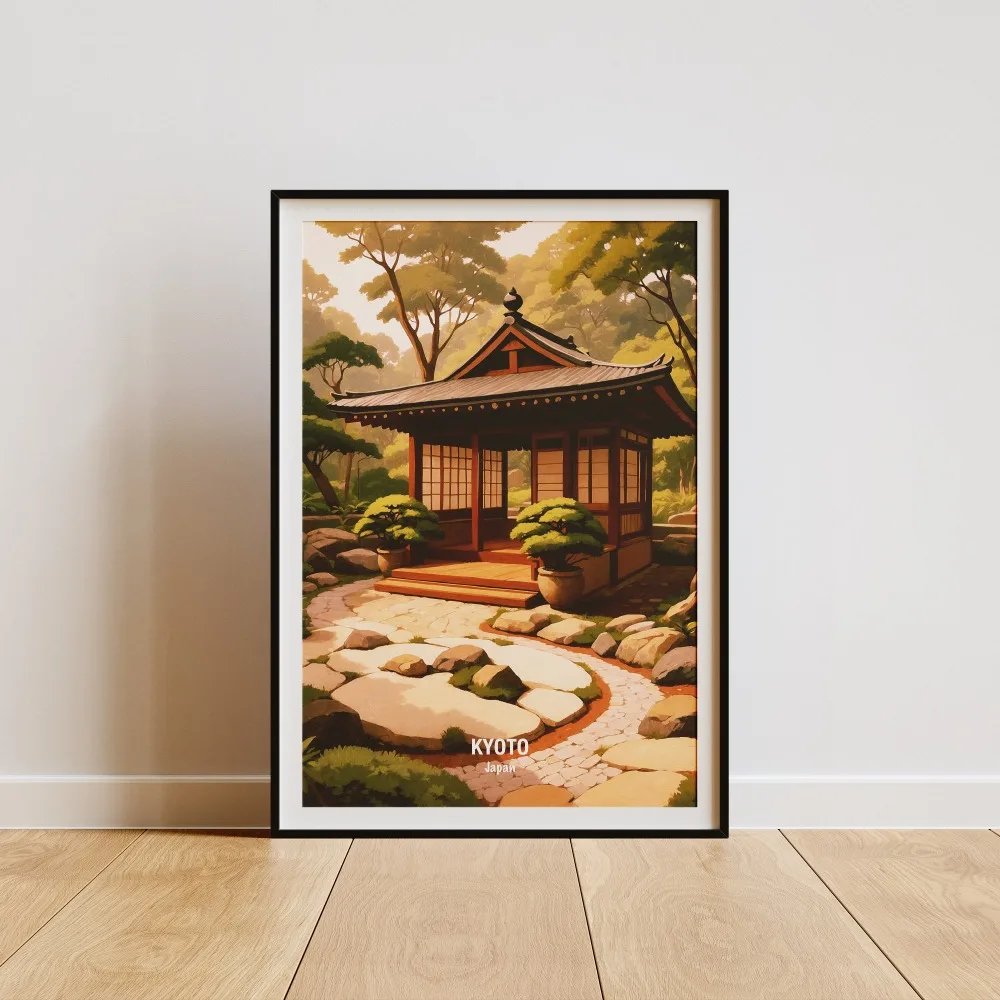 Japonia - Fuji, Kioto, Osaka - plakat podróżniczy Wzór 2
