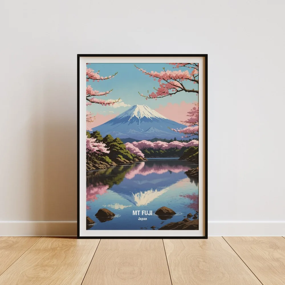 Japonia - Fuji, Kioto, Osaka - plakat podróżniczy Wzór 3