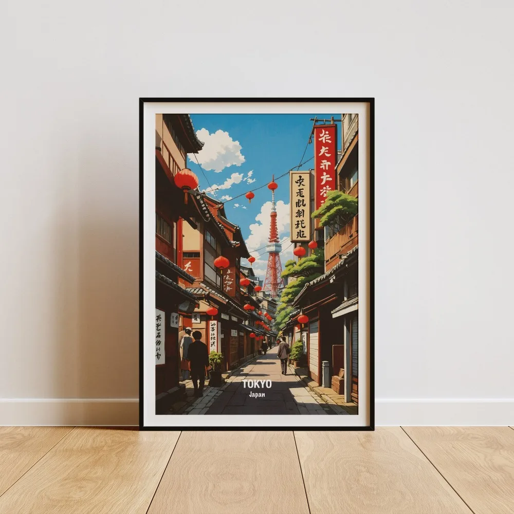Japonia - Fuji, Kioto, Osaka - plakat podróżniczy Wzór 5