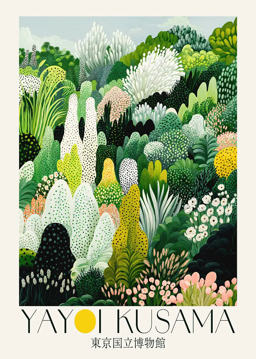 Plakat japoński botaniczny w stylu Japandi Fioletowy/фиолетовый