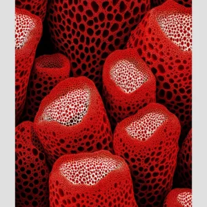 Plakat japoński botaniczny w stylu Japandi Pomarańczowy