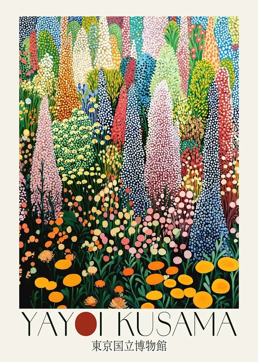 Plakat japoński botaniczny w stylu Japandi Zielony
