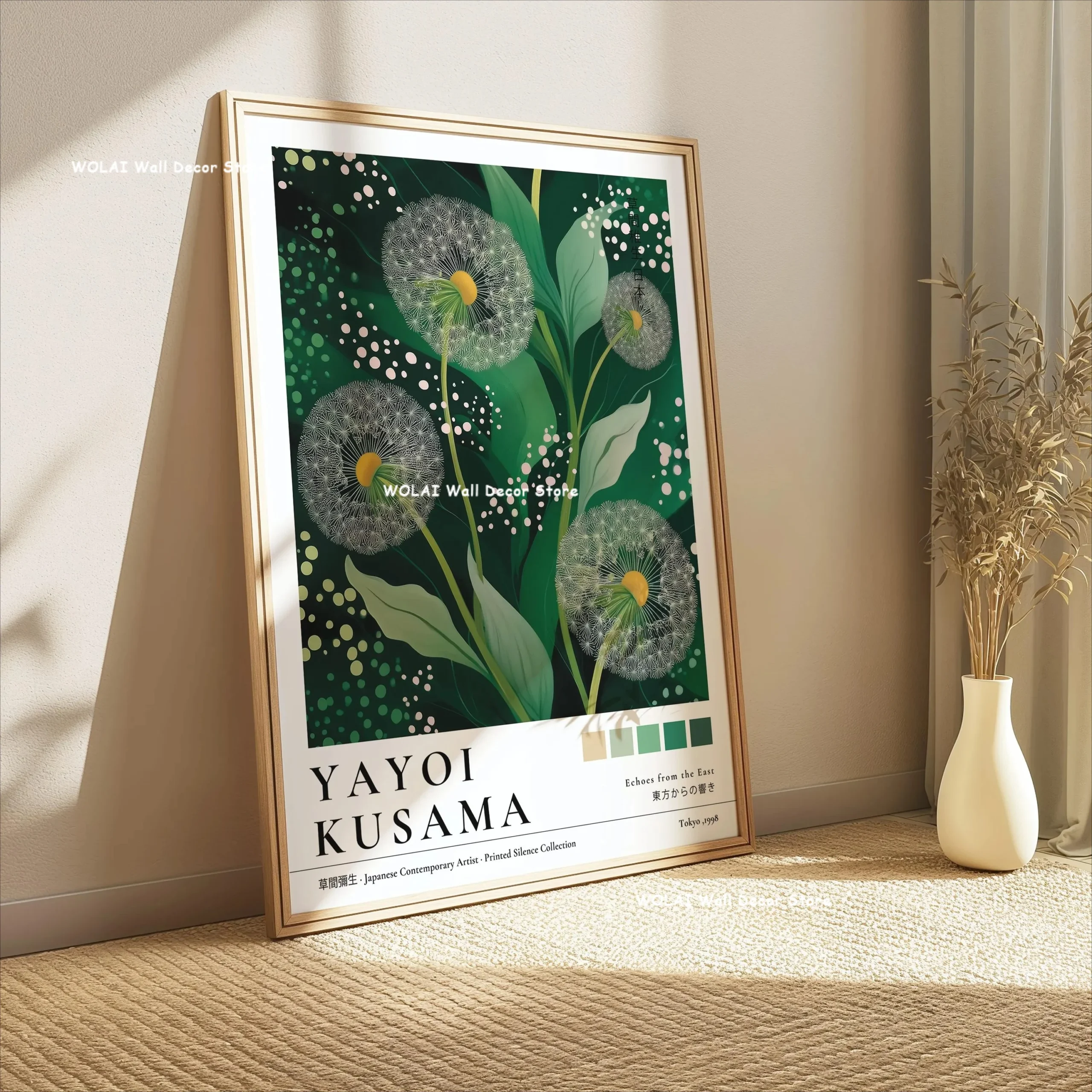 Plakat Yayoi Kusama i Fudżi w stylu japońskim Wzór 5