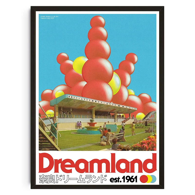 Plakat Japoński Pejzaż Vintage Wielo
