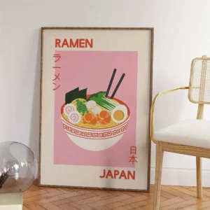Japoński ramen - plakat na płótnie do kuchni Wzór 1