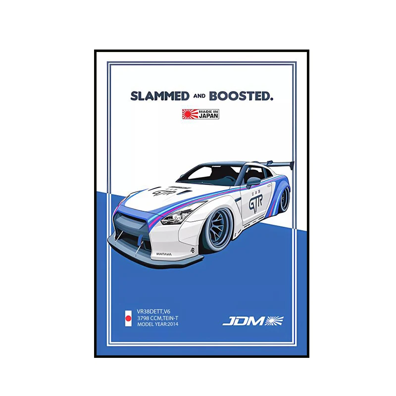 Plakat japoński samochód sportowy Wzór 2