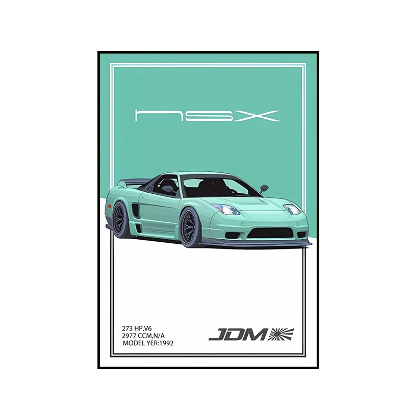 Plakat japoński samochód sportowy Wzór 3