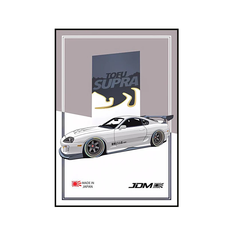 Plakat japoński samochód sportowy Wzór 4