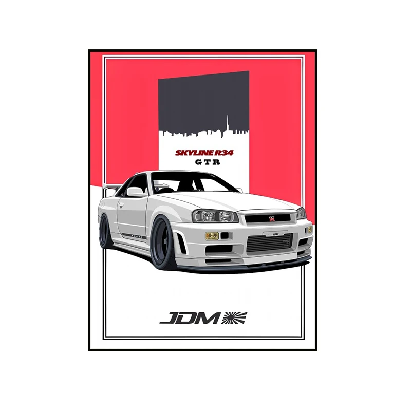 Plakat japoński samochód sportowy Wzór 6