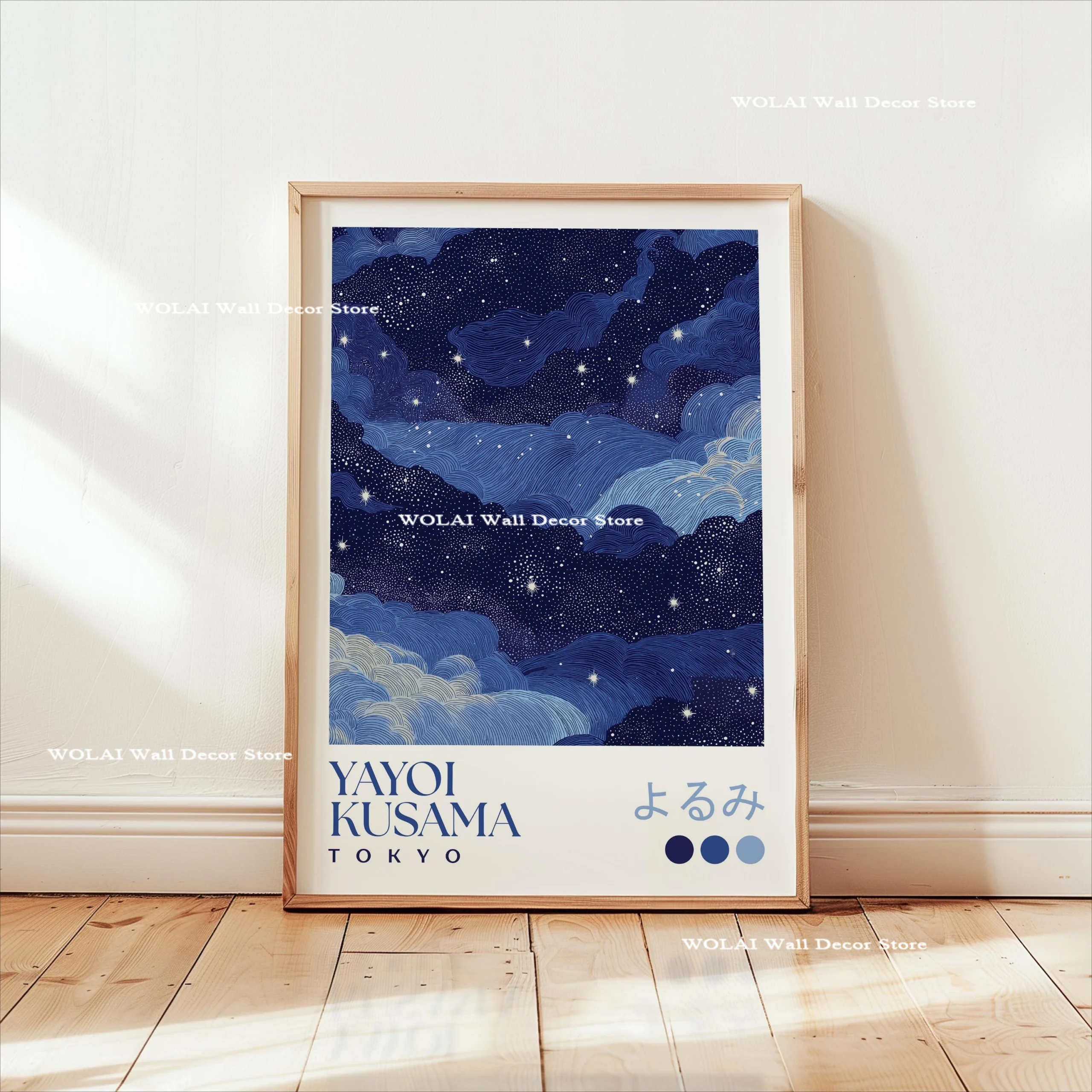 Wielka fala i koi - plakat w stylu japonskim Szary