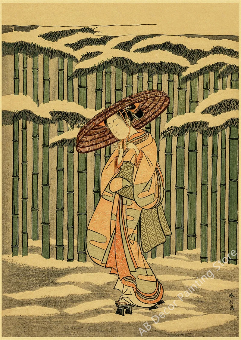 Wielka fala - japonska grafika vintage Ciemny szary