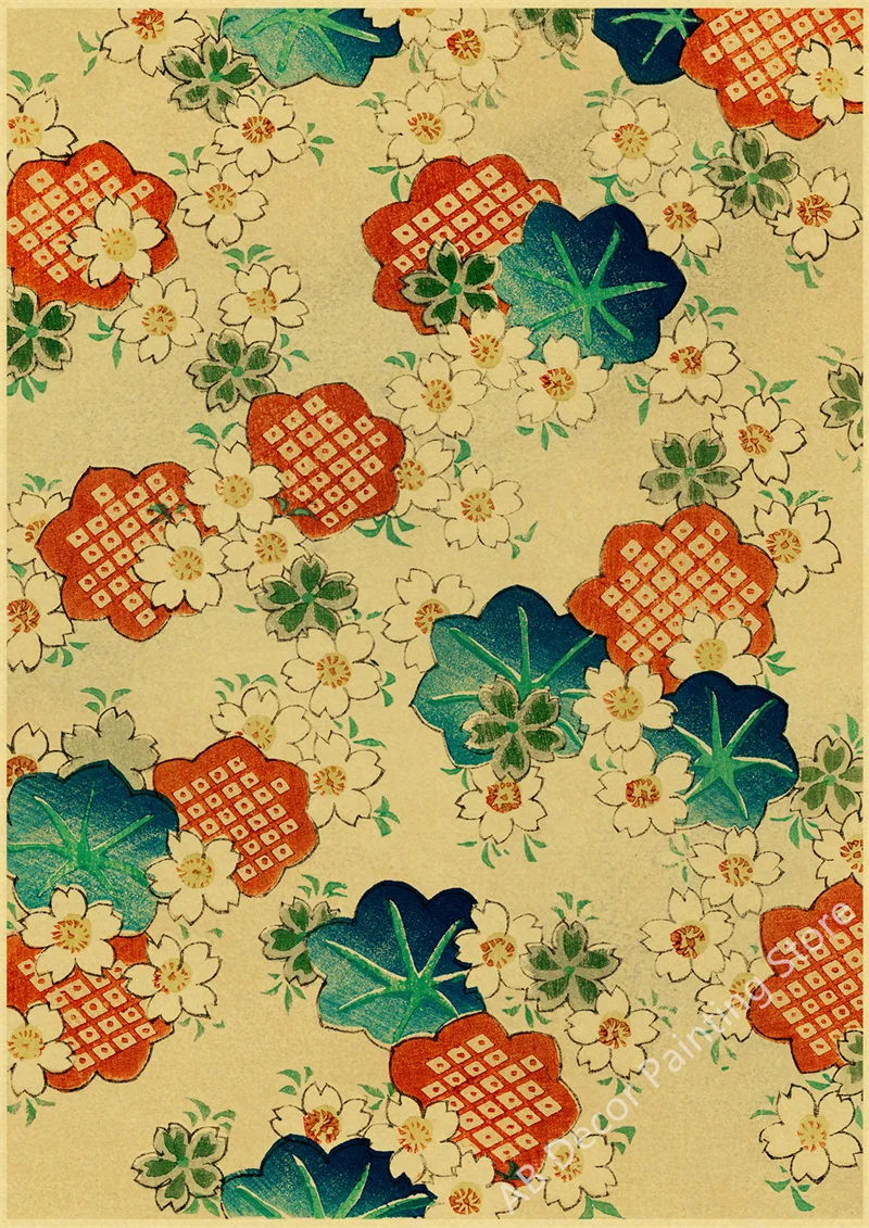 Wielka fala - japonska grafika vintage Różowy