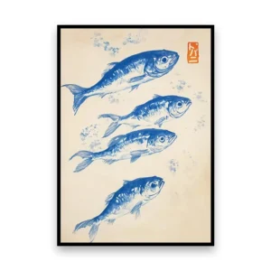 Plakat japoński żuraw w stylu vintage Wzór 1